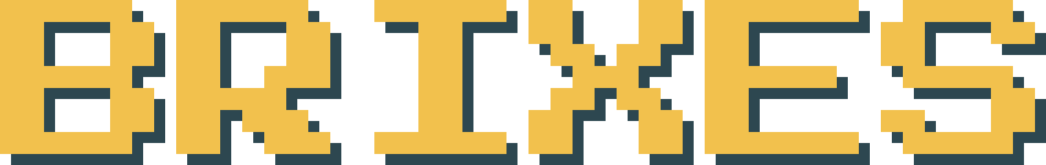 BRIXES wordmark gold